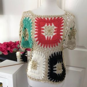 Missshop crotchet top sz M NEW